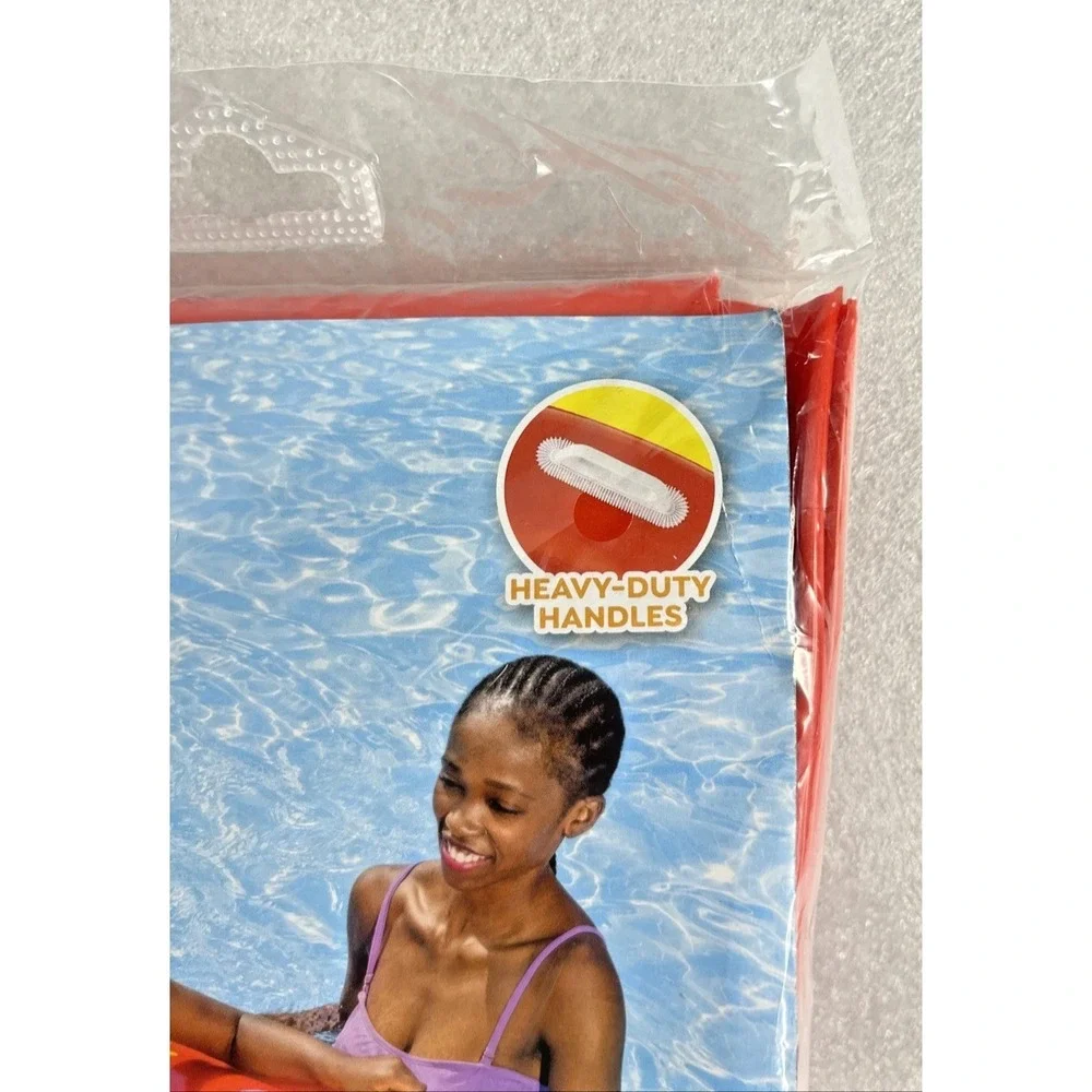 Bring on the Sun Inflatable Kick Board Kids Boogie Board with Handles Strawberry